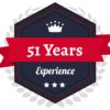 51 Years Experience Badge
